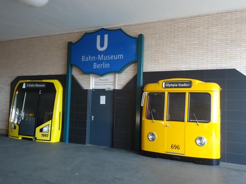 Der Eingang zum U-Bahn-Museum an der Station Olympiastadion